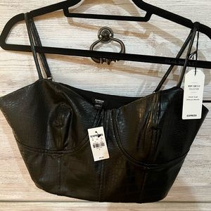 Leather Crop Top